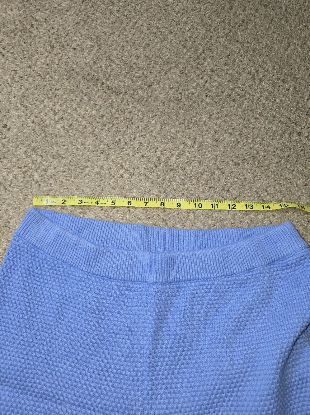 Free People Beach Blue Sweater Knit Wide-Leg Cropped Pants Size Large - Picture 4 of 9